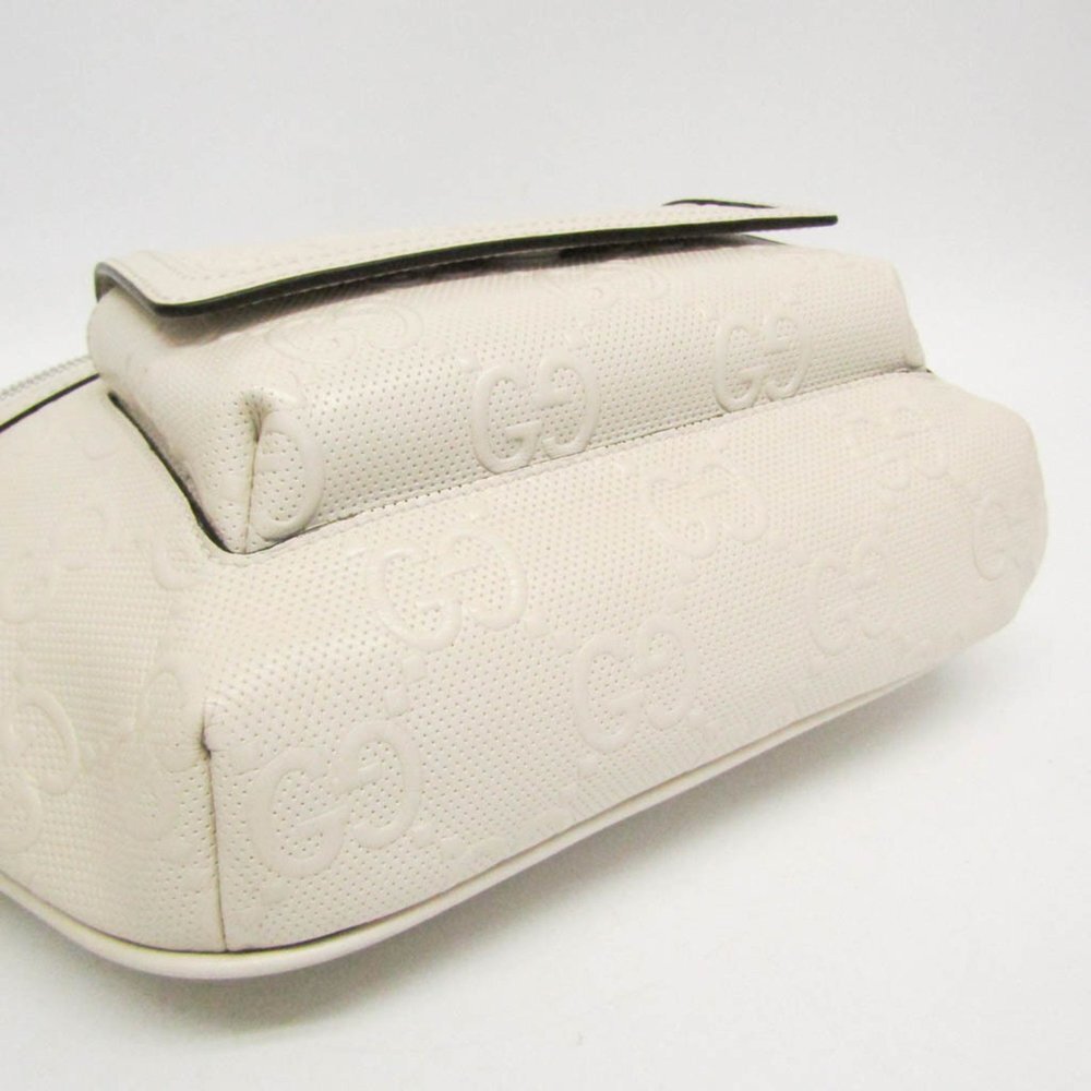 GUCCI White Leather Fanny Pack - Picture 5 of 16